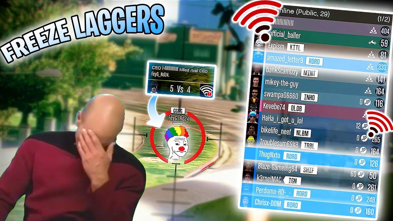This PATHETIC Crew Of Freeze-Lagging Tryhards Tried to Jump Me In GTA 5 Online