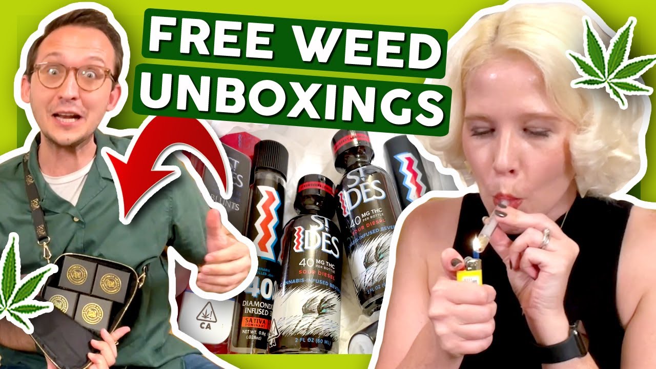 UNBOXING FREE WEED FROM BRANDS 🍃