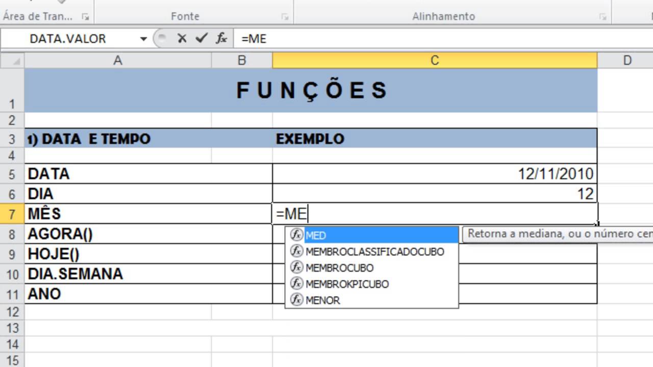 Excel Avançado - Função MES - Thiago Ladislau [aula3]