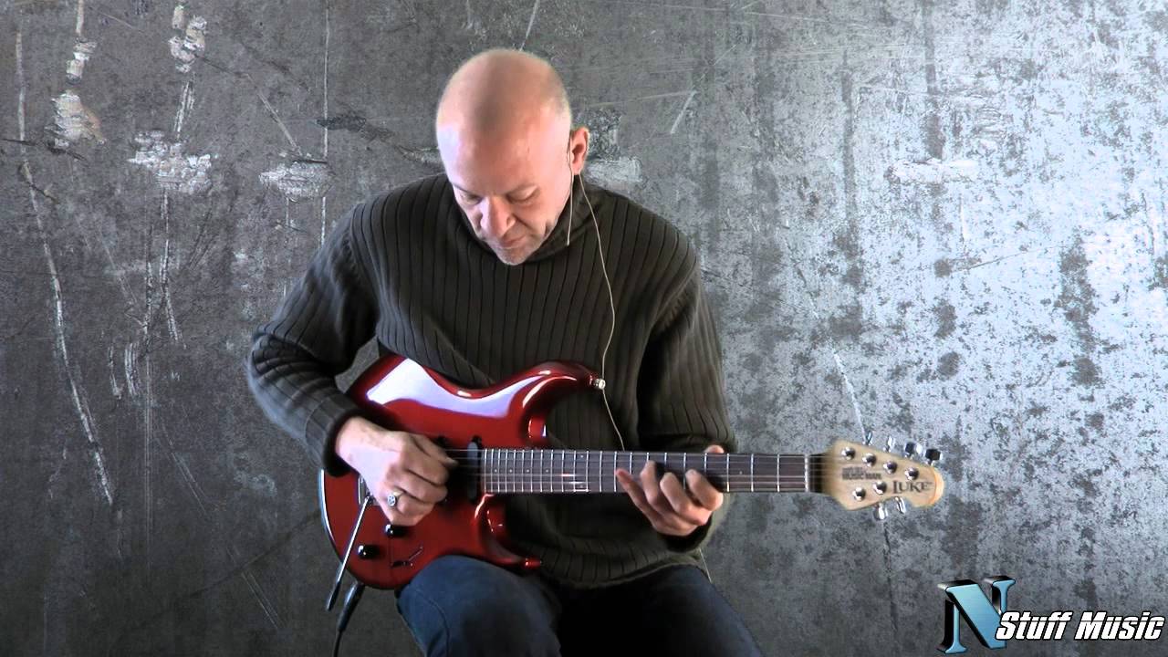Music Man Luke Electric Guitar with Tremolo (Candy Red)
