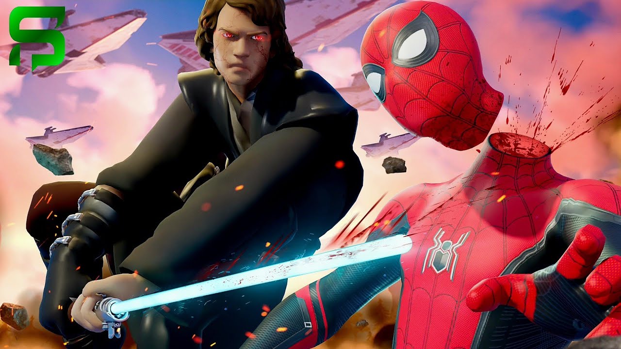 Anakin Skywalker VS Spider-Man.. Fortnite