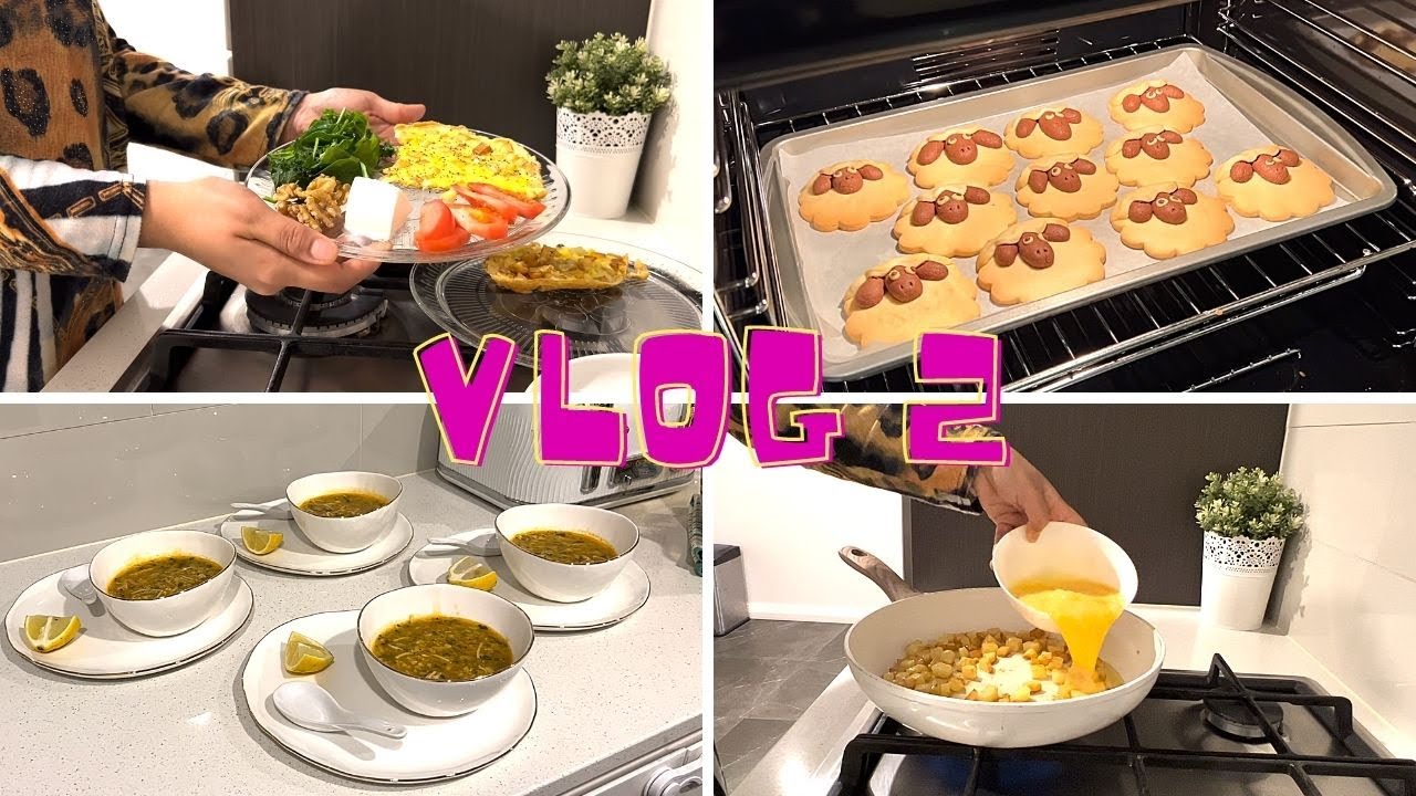 VLOG 2: COOKING AND CLEANING / EID COOKIES / MY DAILY ROUTINE AT HOME / ولاگ من اشپزی و تمیز کردن
