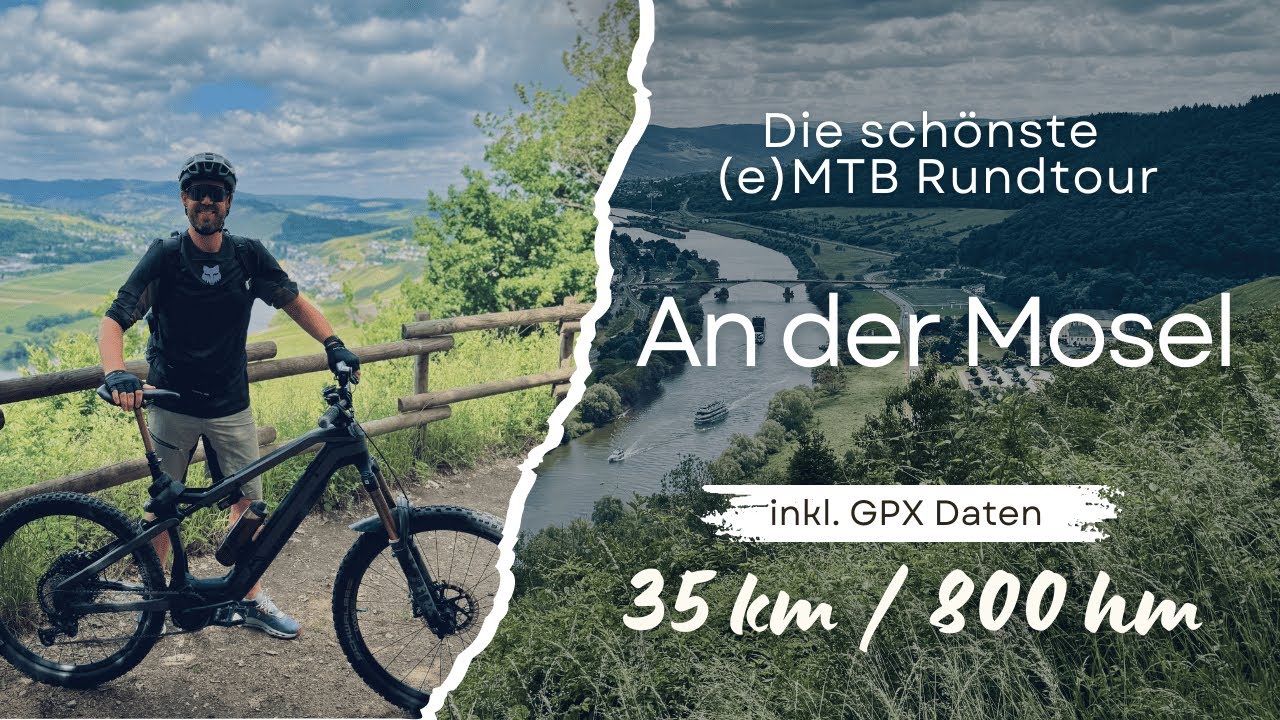 Die schönste E-Bike-Tour an der Mosel | 35 km & 800 hm Panorama, Trail & Einkehr.
