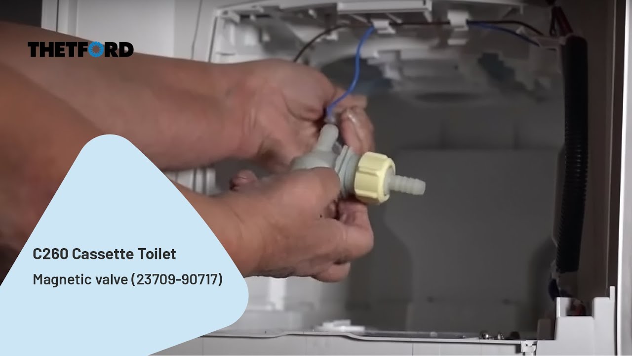 C260 | Magnetic valve (23709-90717) replacement | Cassette toilet | THETFORD repair instructions