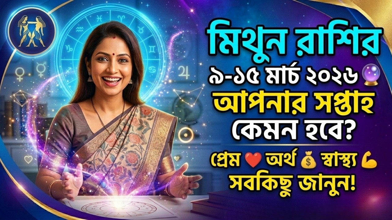 মিথুন রাশি ৯–১৫ মার্চ ২০২৬ | সাপ্তাহিক রাশিফল সবদিক থেকে কেমন যাবে? | Gemini Weekly Horoscope