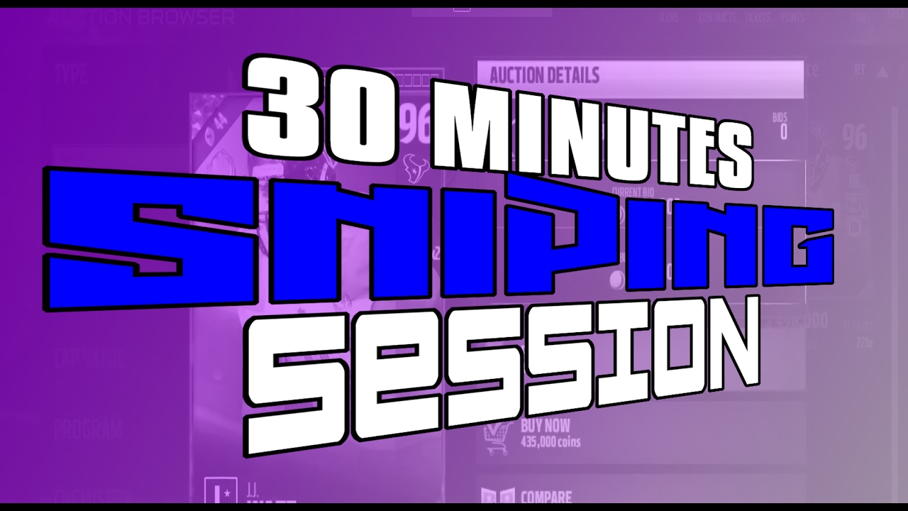 THIRTY MINUTES OF SNIPING!!!! | MADDEN 17 ULTIMATE TEAM SNIPING SESSION