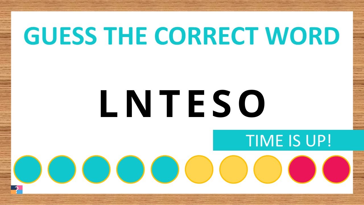 Guess the Correct Word! Unscramble in Record Time! 6 Letters | Agent Quiz
