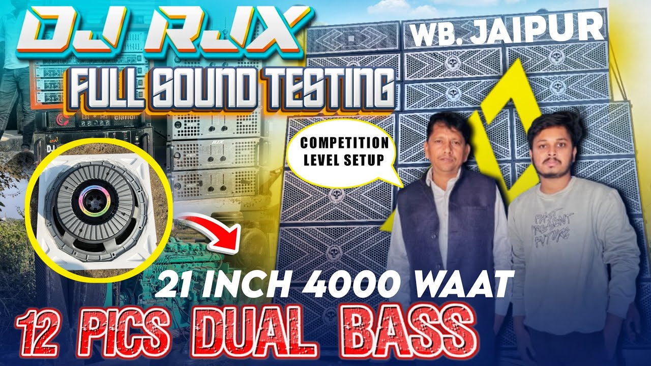 Dj RJX Ka 2/21 Wala Destroyer Setup, 4000w speaker 1st time testing🔥. Jaipur , Purulia.#djpankaj 