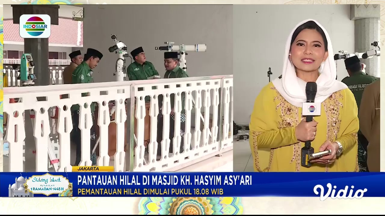 Pemantauan Hilal di Masjid Raya KH. Hasyim Asy'ari | Sidang Isbat Pentuan 1 Ramadan 1445 H