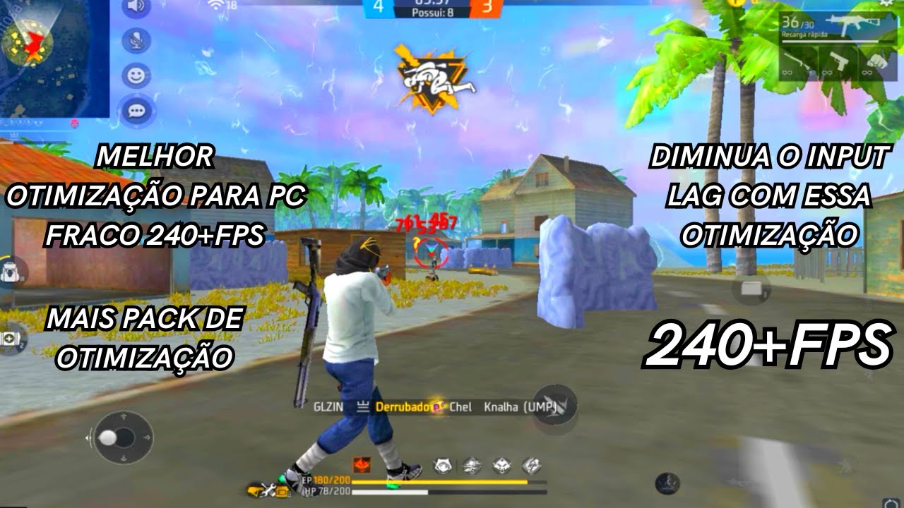 MELHOR OTIMIZAÇÃO PARA PC FRACO ✅MAIS PACK DE OTIMIZAÇÃO🚀DIMINUA O INPUT LAG COM ESSA OTIMIZAÇÃO🔥