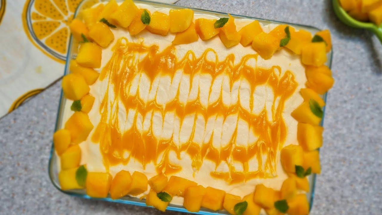 Easy 5 minutes Mango Bread Dessert! No Oven, No Fuss By Yummy Halal!