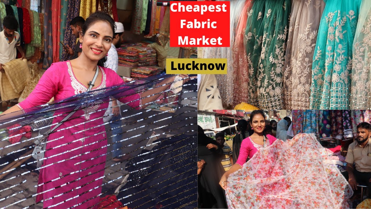 Cheapest Market For Designer Fabrics | Nakhas Sundya Bazar | Lucknow Shopping | Simplyshilpi |