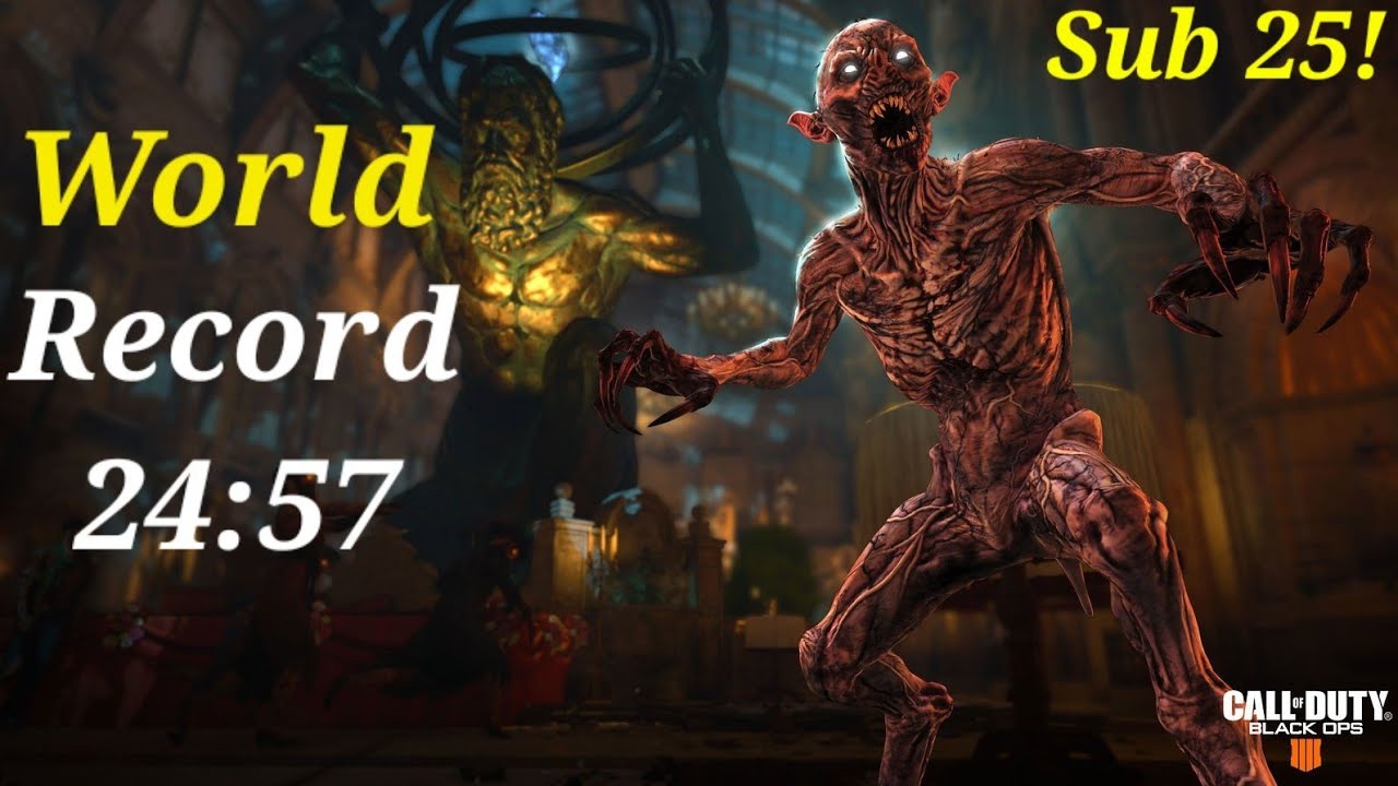 [FWR] BO4 Dead of the Night Solo Megas easter egg Speedrun [24:57] First Sub 25! الاول عالعالم