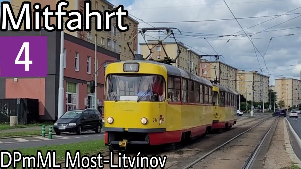 Mitfahrt | Tatra T3M.3 | Linie 4 | Most, Dopravní podnik - Litvínov, Citadela