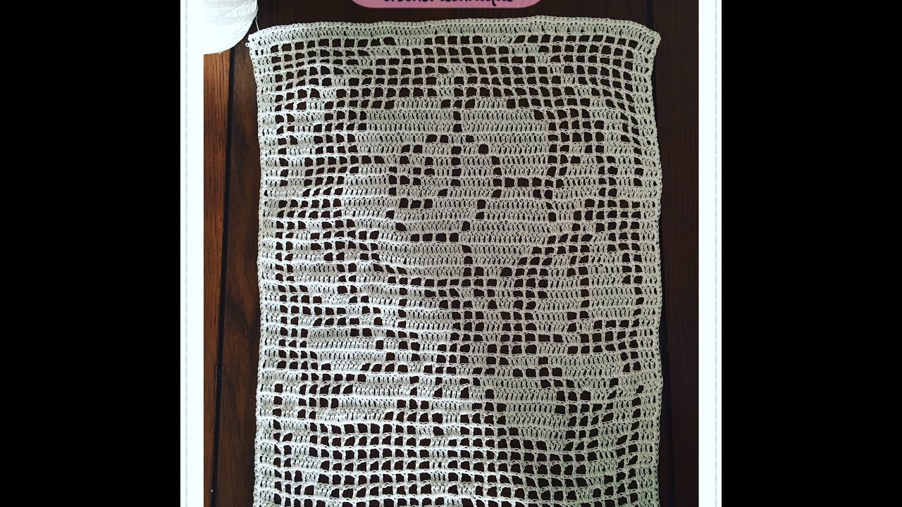 CC How to crochet doily with rose motive  Crochet filet technique  Part 4 of 4