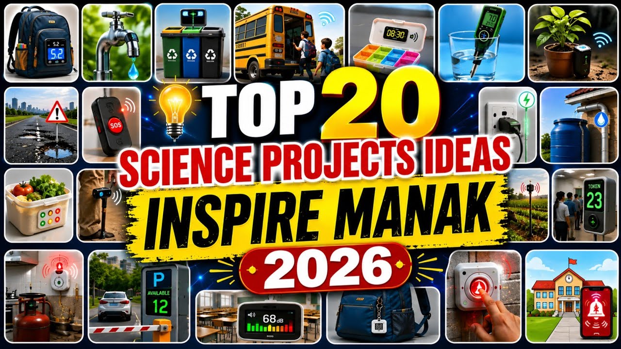 Top 20 Science Project Ideas for INSPIRE MANAK Award 2026 #inspireprojectideas #scienceproject 