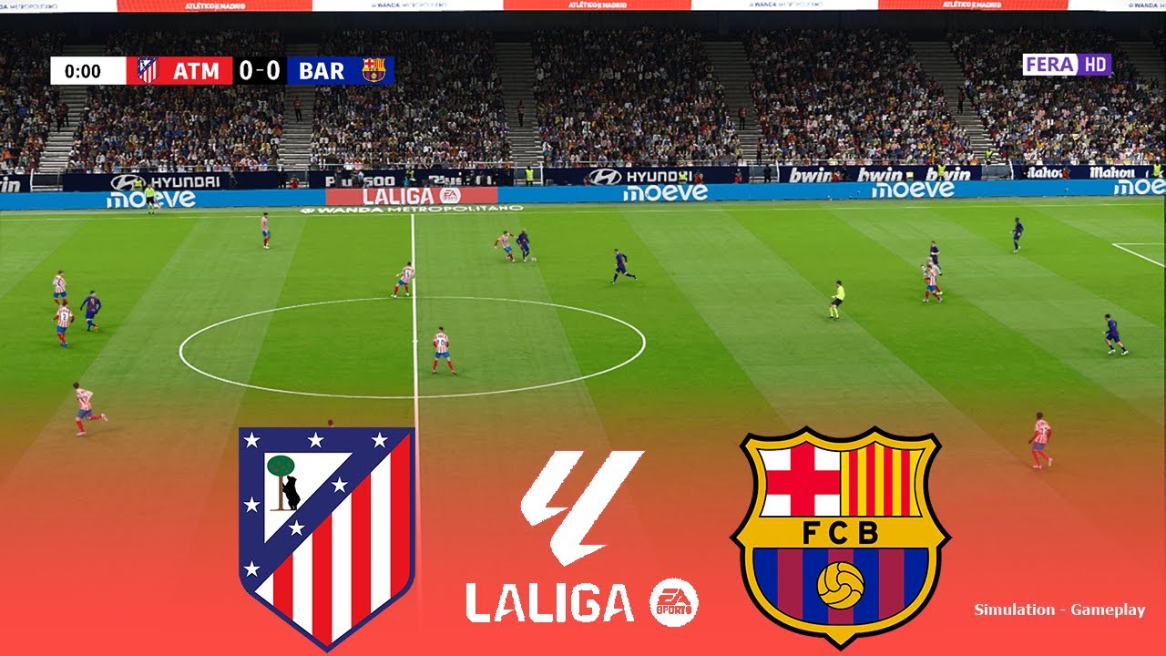ATLETICO MADRID vs BARCELONA Live | La Liga 2026 | 04 April 2026 | Simulation PES 2021 Gameplay