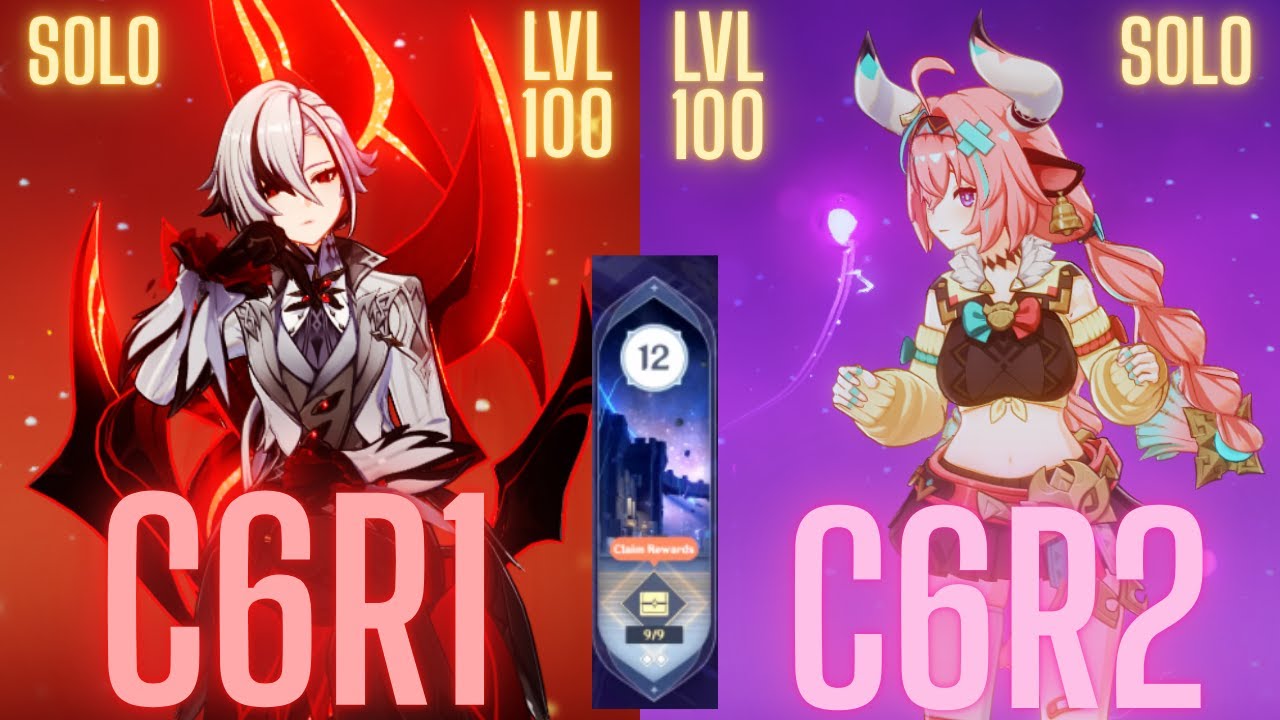 C6 Arlechinno and C6 Varesa SOLO NEW 6.2 Abyss | Genshin Impact