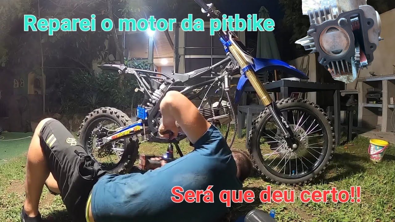 Reparei motor da pit bike😵‍💫 ,será que deu certo!!!