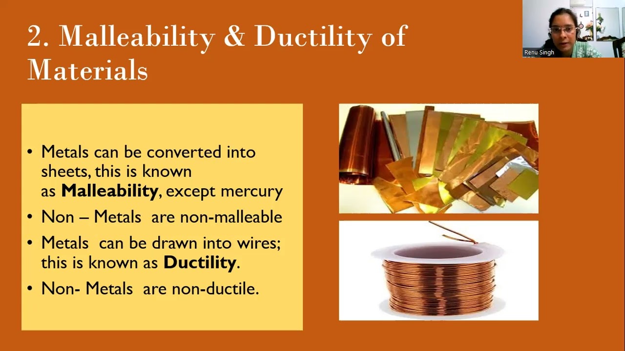 Class 8 Science (Physical Properties of Metals and Non-Metals)