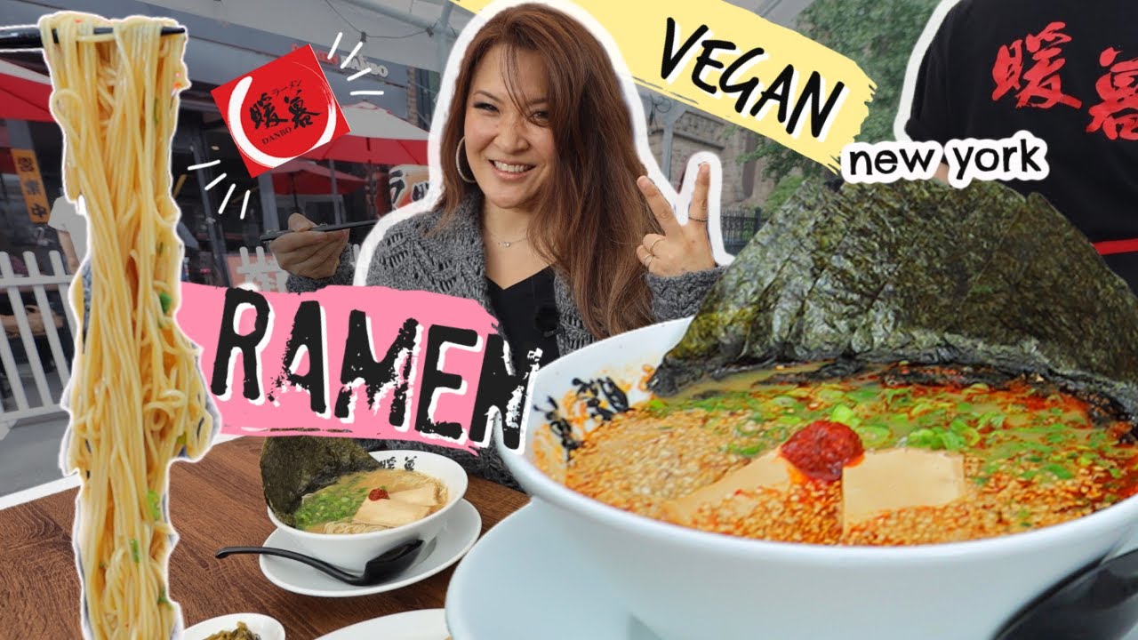 🚩ADDICTING JAPANESE #vegan PORK BROTH RAMEN &bull;  Restaurant Review &bull; NYC Ramen Danbo