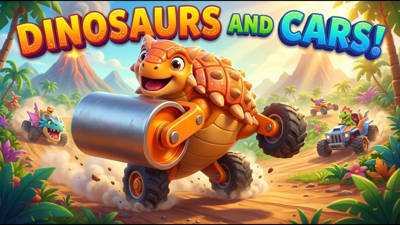 🦕🚧 BOOM! The Ankylo-Roller Song [Construction Vehicles x Dinosaurs]
