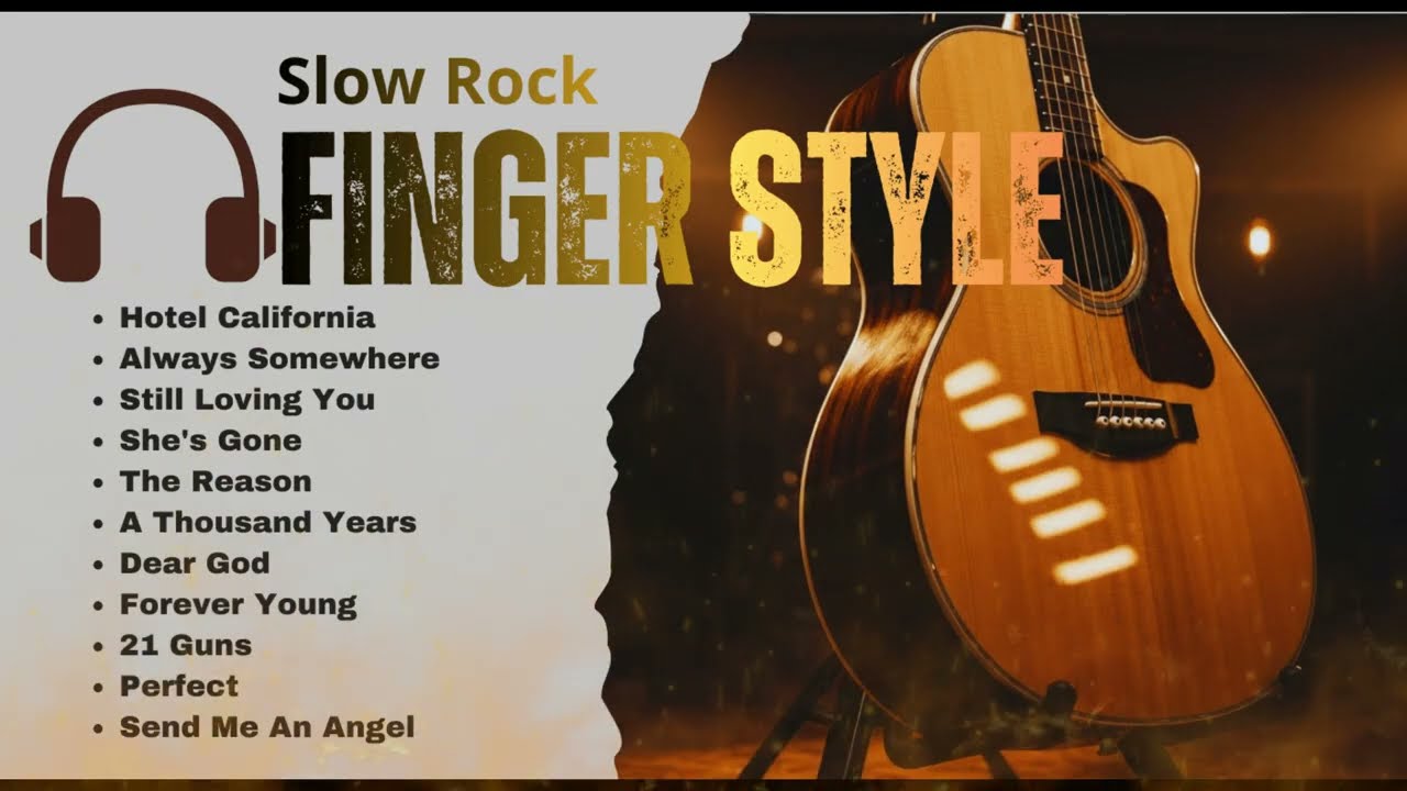 80s 90s Slow Rock Fingerstyle 💔 Legendary Emotional Acoustic Guitar Rock Vibes