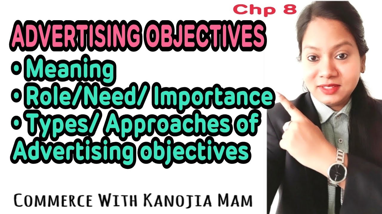 Advertising Objectives || Meaning || Role, Need , Importance || Types/Approaches of Advt Objectives