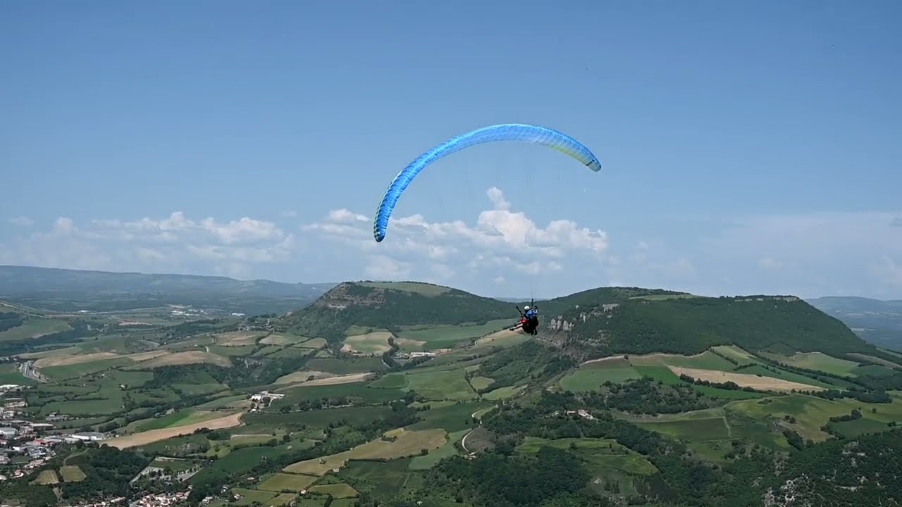 Millau. View from above. Paragliding
