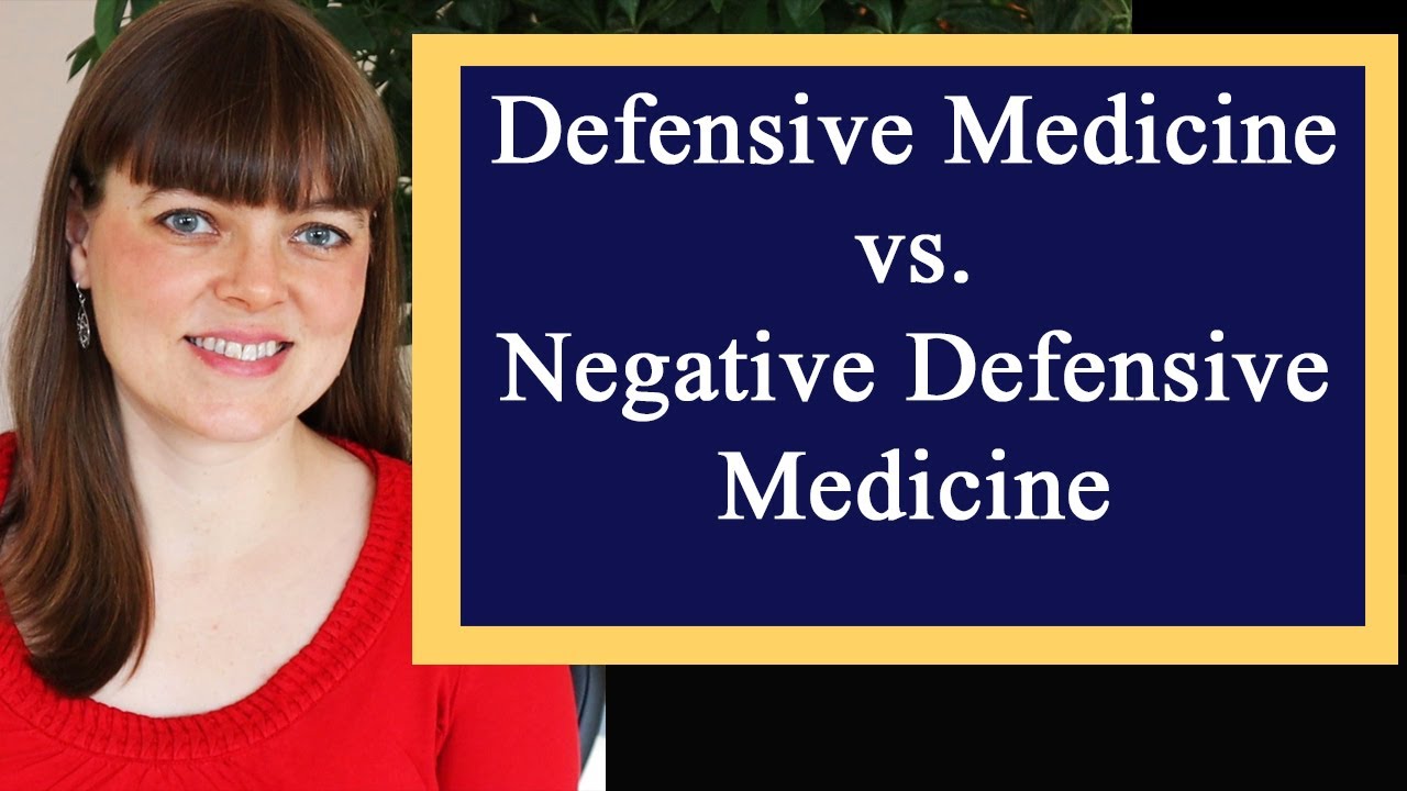 Defensive Medicine vs. Negative Defensive Medicine