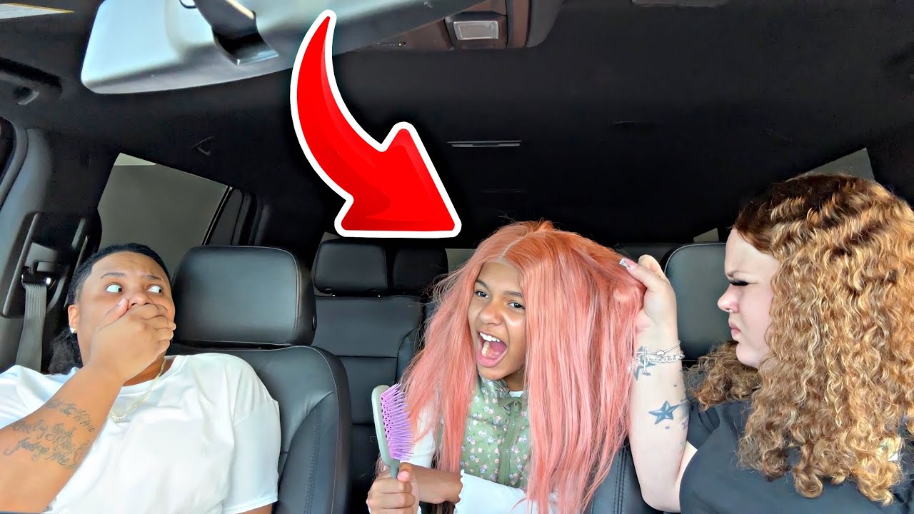 LEAVING THE HOUSE WEARING MY MAMA PINK WIG.. HILARIOUS