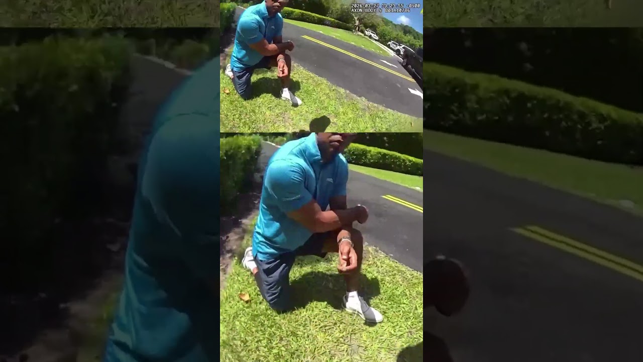 Publican video de c&aacute;mara corporal tras accidente de Tiger Woods en Florida | Noticias Telemundo