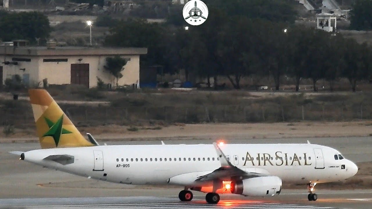 Airsial’s 7th A320 Arrives | Airblue A321neo & More Spotted at Karachi Airport beautiful Evening