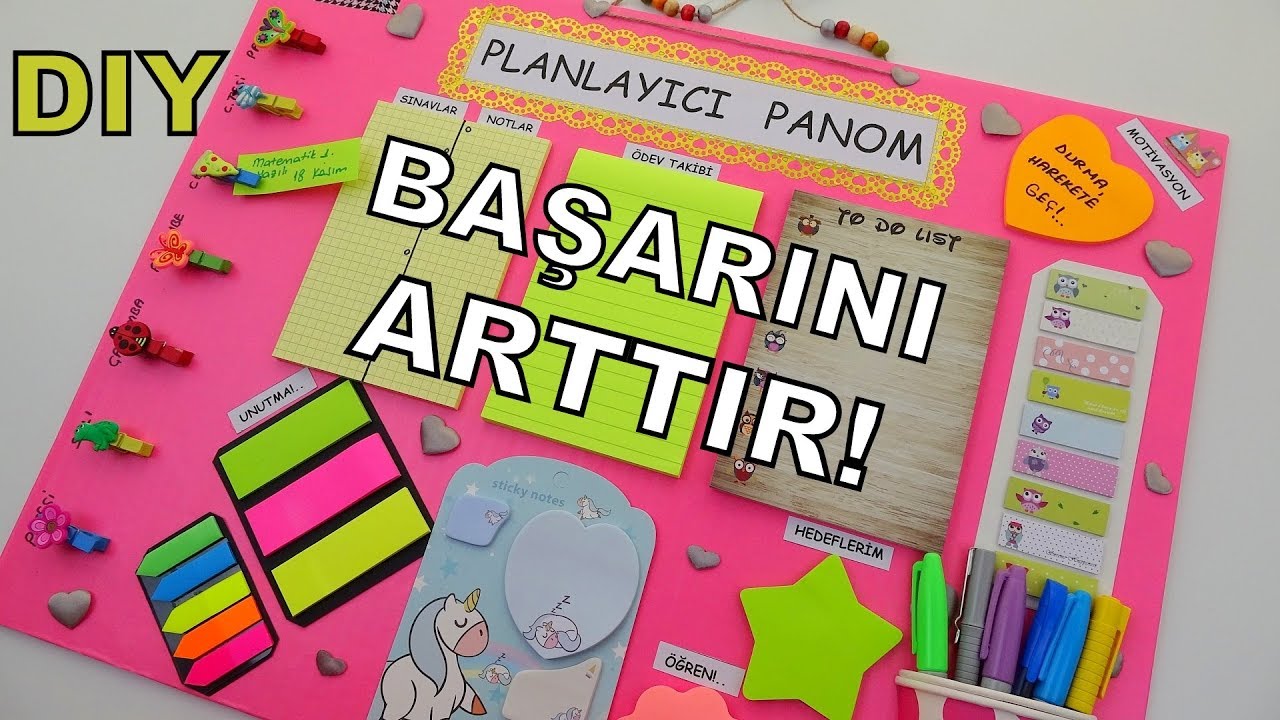 OKUL BAŞARINIZI ARTTIRAN PLANLAYICI PANO! ( Planlayıcı Pano Yapımı Okula Dönüş)  Back To School