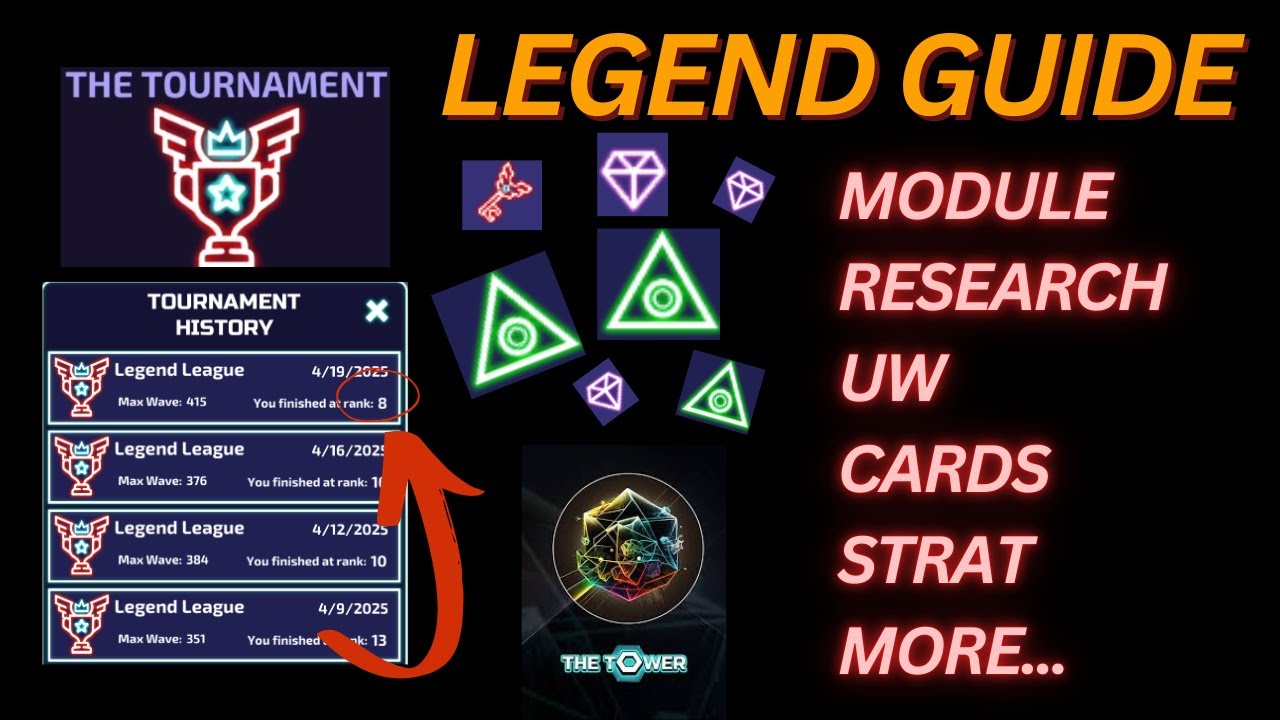 How to progress in Legend tournament The tower idle defense Mobile