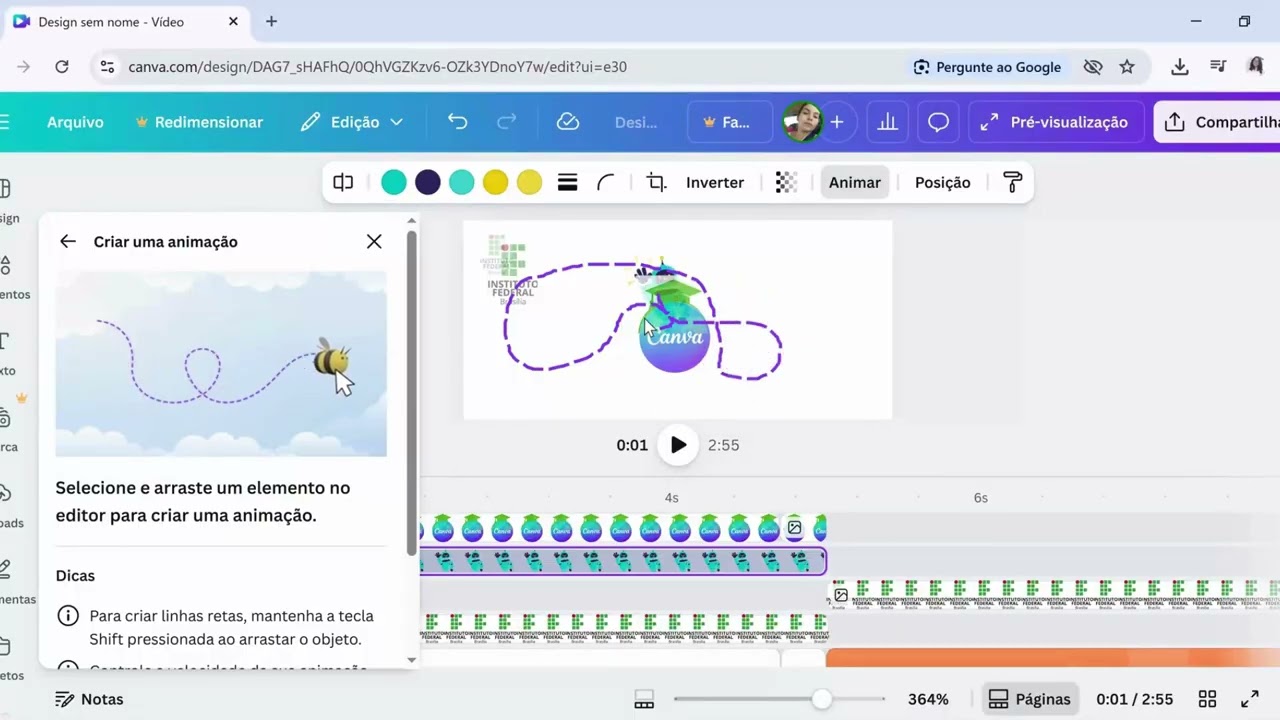 2 Introdução animada e texto -  - Descomplicando Ferramentas CANVA