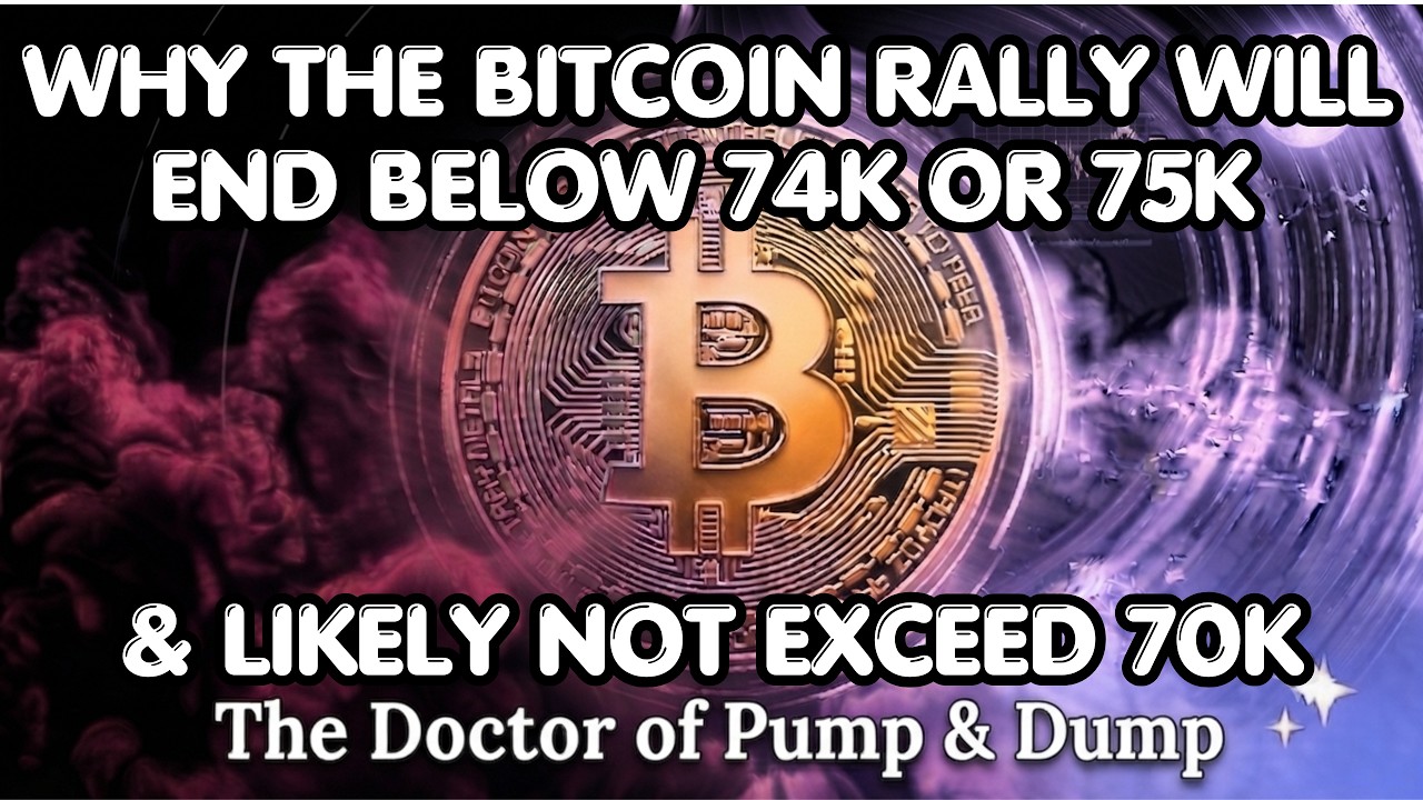 Here' Why the Bitcoin Rally will Likely End below 74k or 75k and BTC will Probably Not Exceed 70k