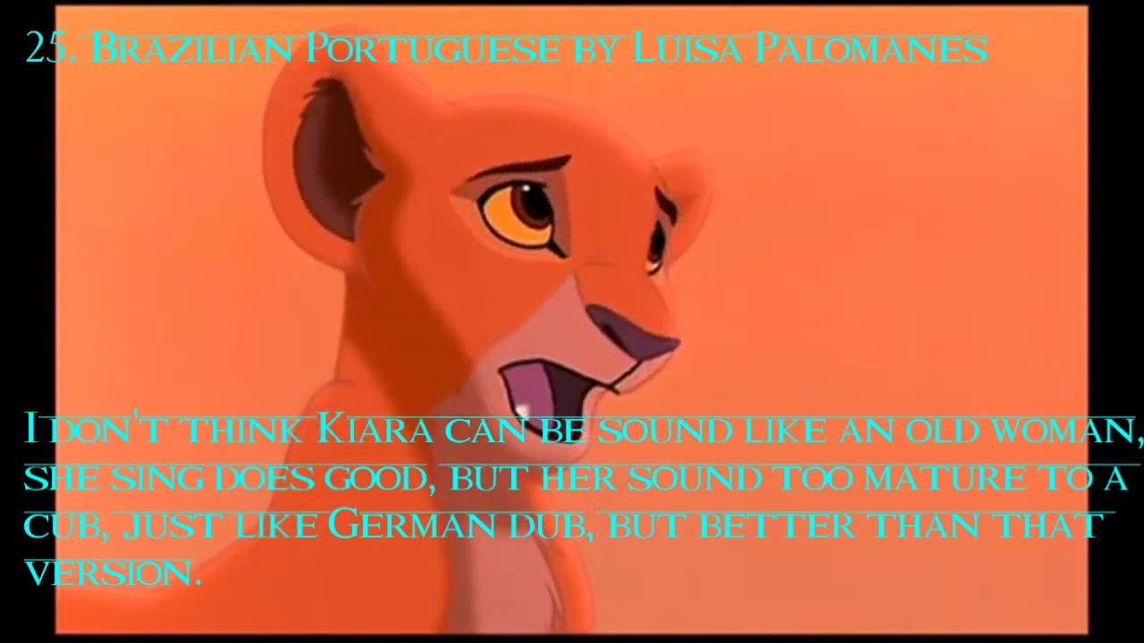 The Lion King 2 Little Kiara Personal Ranking + Alternate Ending