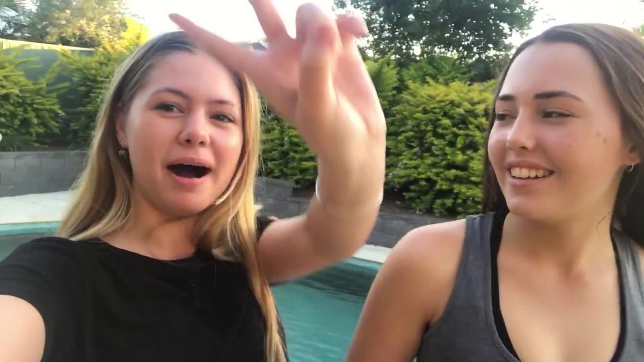 YOGA CHALLENGE PART 2... WE FELL IN THE POOL?