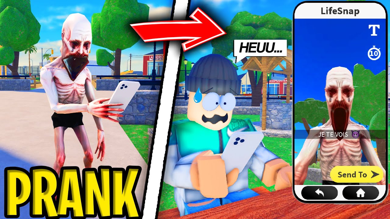 JE PRANK ZARTEK AVEC SNAPCHAT ROBLOX !