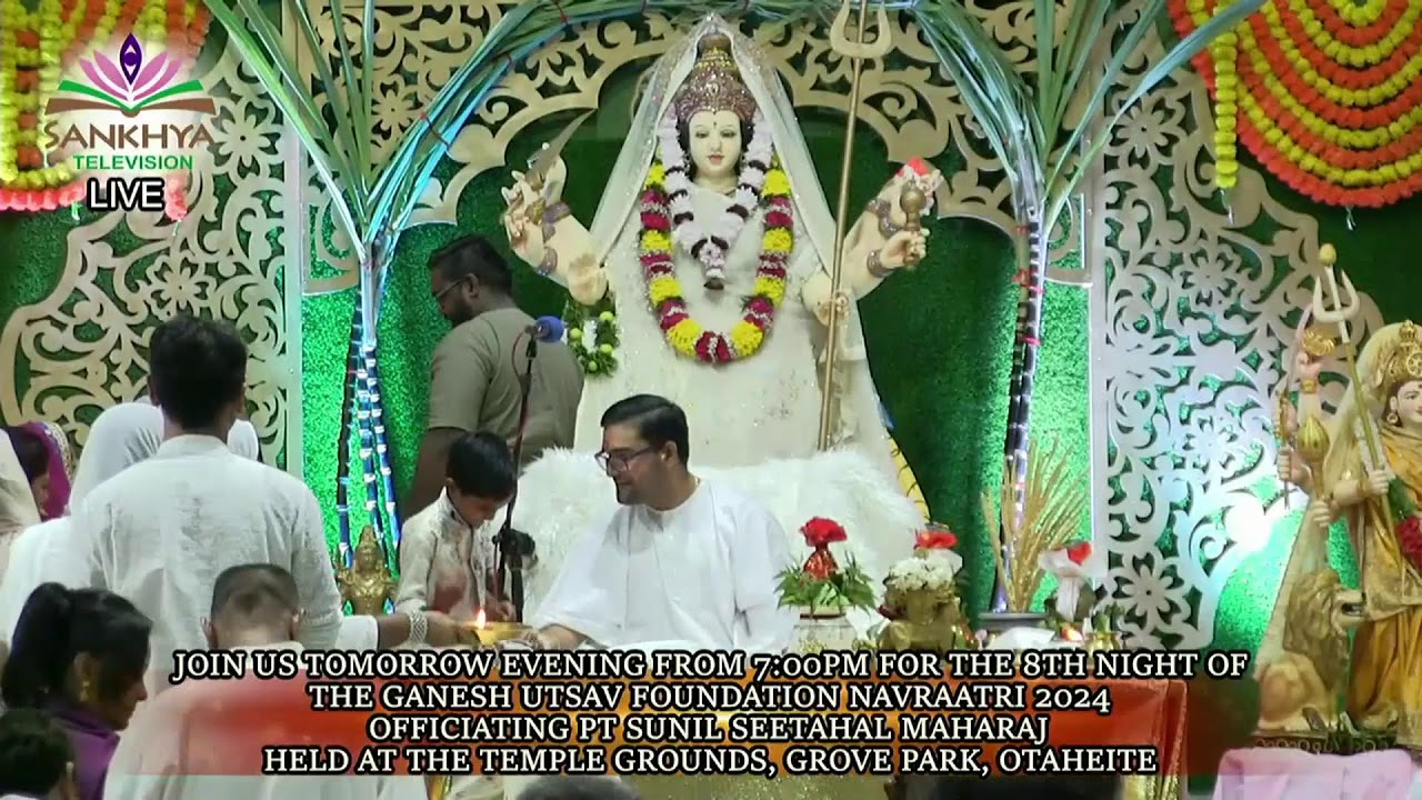 The Ganesh Utsav Foundation 7th Night Nau Raatri Celebrations 2024 offi Pt Sunil Seetahal Maharaj