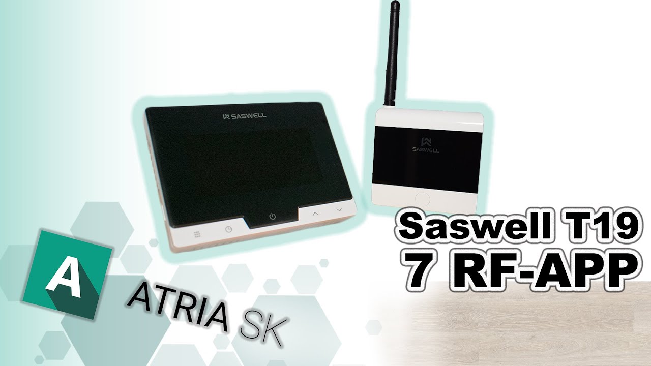 Bezdrôtový termostat Saswell T19 7 RF-APP  | ATRIA SK