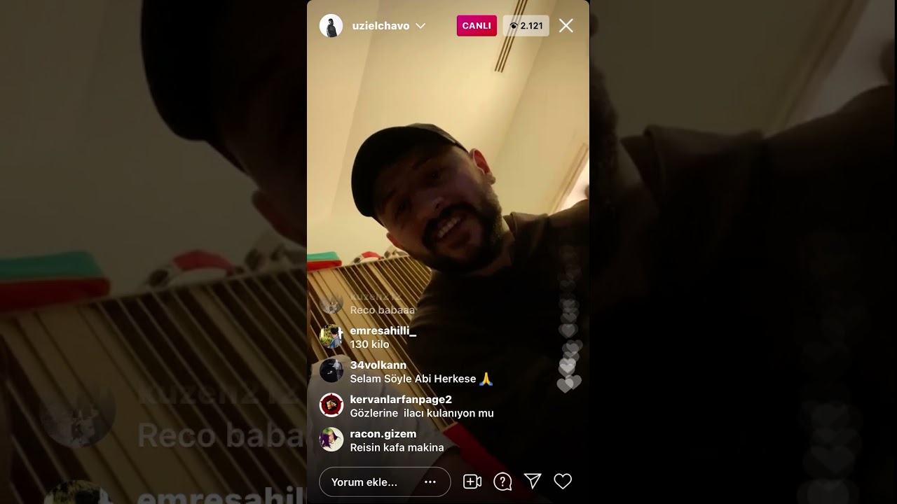 Uzi instagram canlı yayın