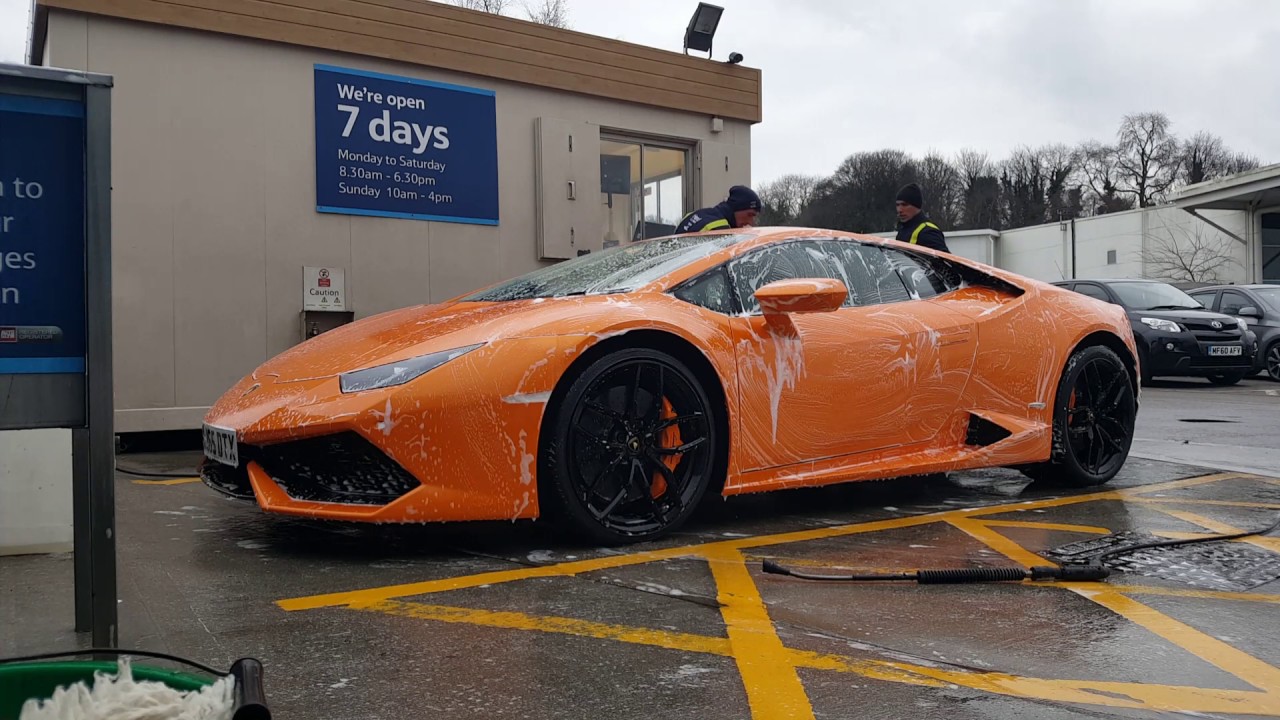 Spălătorie auto la mână 13 ~ George & Dan în TESCO Hand Car Waşh LAMBORGHINI 09-02-2017 .