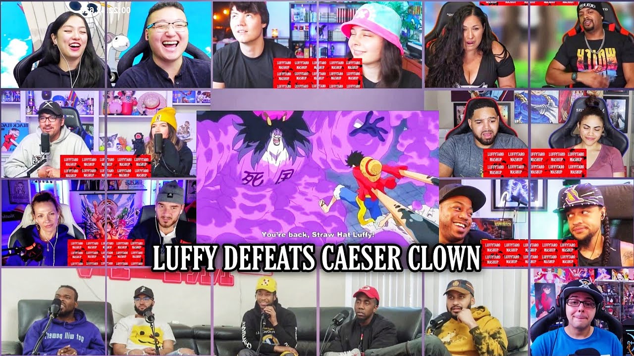 Luffy Defeats Caeser Clown Reaction Mashup | One Piece Episode 617