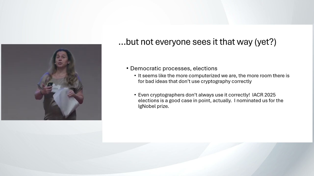 Invited talk I by Anna Lysyanskaya (Eurocrypt 2026)