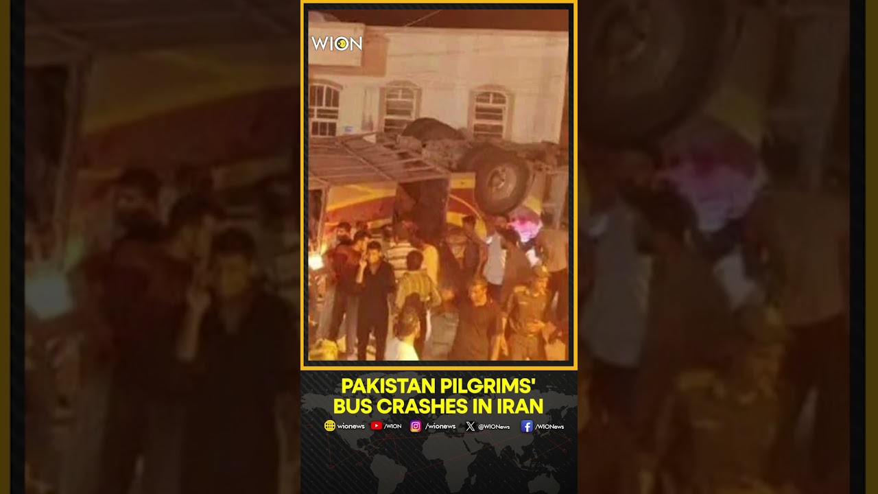 28 killed as bus carrying Pakistani pilgrims to Iraq crashes in Iran | WION Shorts