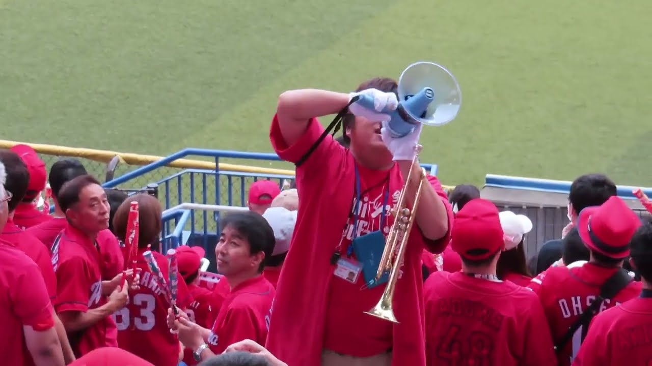 カープ外野ビジター気合いの応援❗選手&ファンは最後まで諦めんゾー✊8回田中選手タイムリー❗💪　　対千葉ロッテマリーンズ　2023.6.11