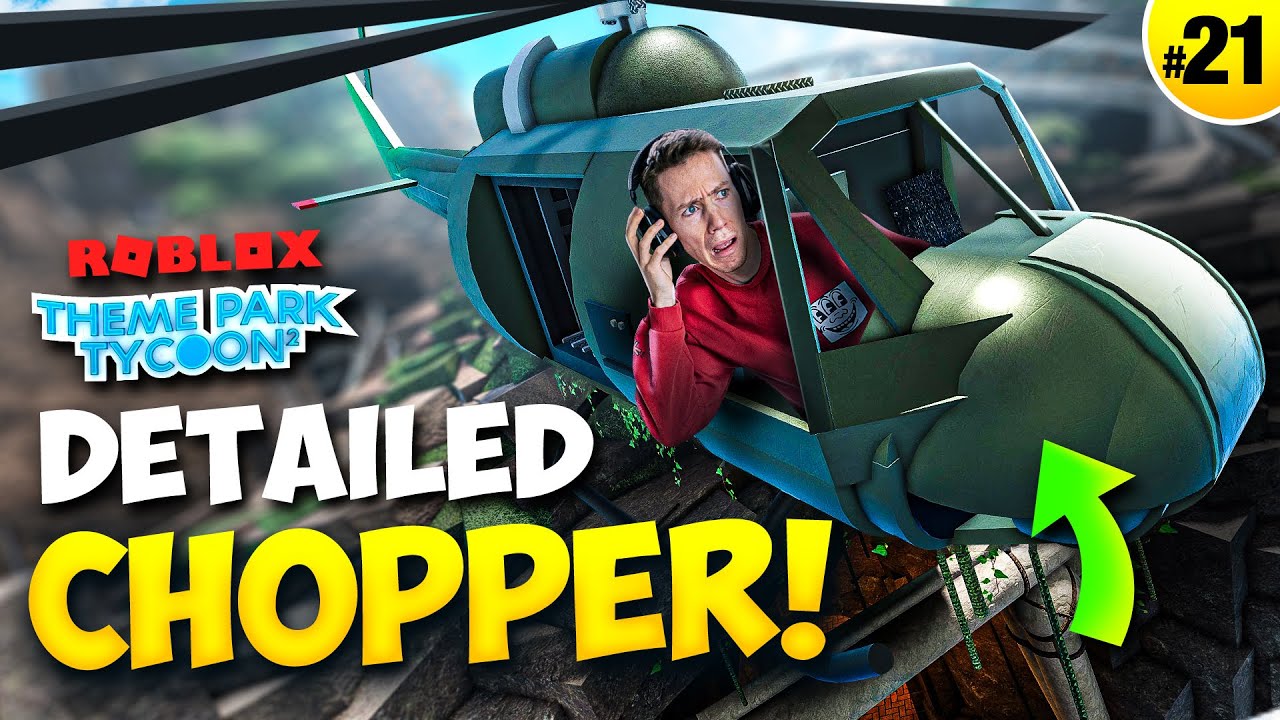 Building a HELICOPTER in Roblox! | Theme Park Tycoon 2 • #21