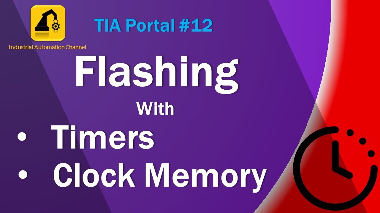 TIA Portal #12: Flashing a lamp using timer or clock memory in TIA Portal